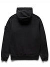 Wappen Patch Cotton Fleece Hoodie Black - STONE ISLAND - BALAAN 3