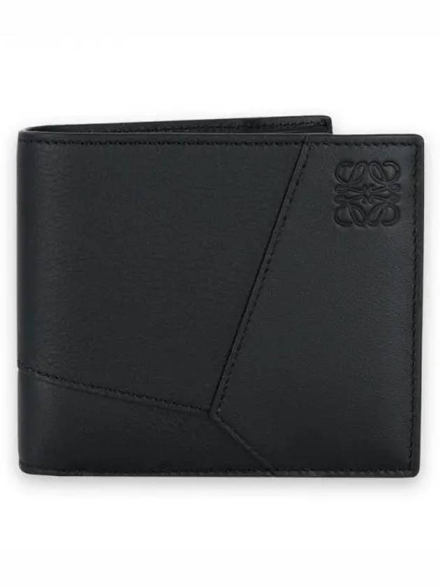 Puzzle Logo Bifold Classic Calfskin Bifold Wallet Black - LOEWE - BALAAN 2