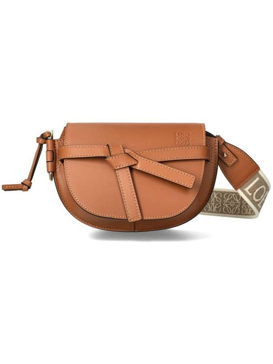 Mini Gate Dual Soft Calfskin Cross Bag Tan - LOEWE - BALAAN 2