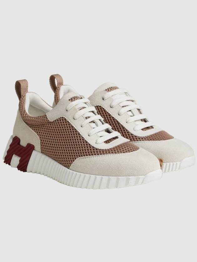 Bouncing Low Top Sneakers White Beige - HERMES - BALAAN 9