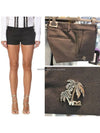 Women's D2 Palm Tree Steel Tab Shorts Black 72MU0222 - DSQUARED2 - BALAAN 1