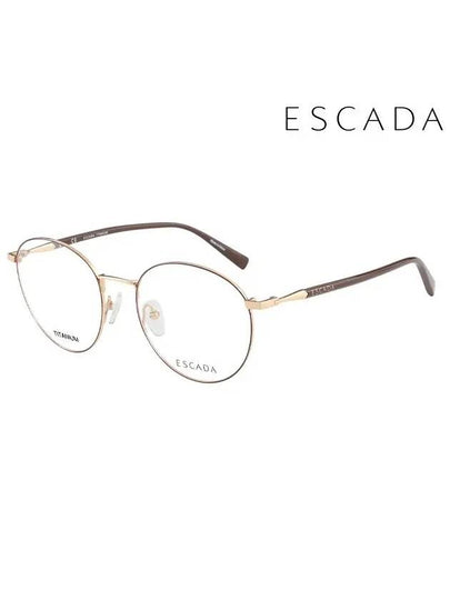 Glasses Frame VES A89FS 001AS Round Titanium Men Women - ESCADA - BALAAN 2