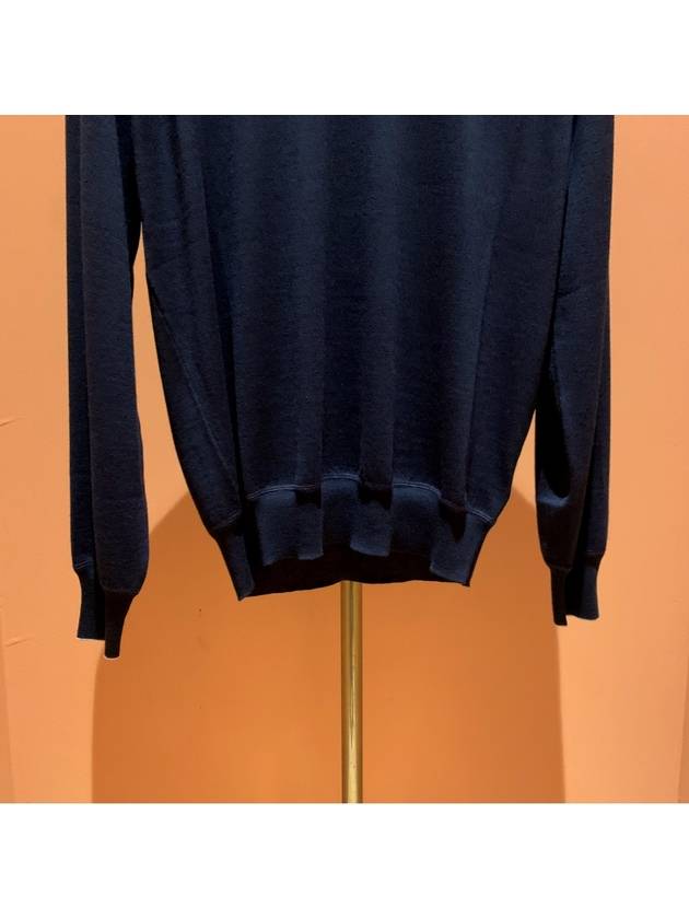 Wool Cashmere Knit Top Navy - BRUNELLO CUCINELLI - BALAAN 4