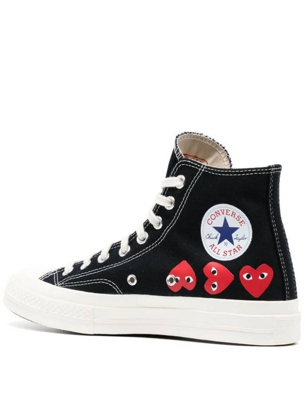 Comme Des Garçons Play X Converse Multi Red Heart Chuck Taylor All Star '70 High Sneakers - COMME DES GARCONS PLAY - BALAAN 3