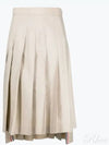 Classic Typewriter Midi Pleated Skirt Khaki - THOM BROWNE - BALAAN 2