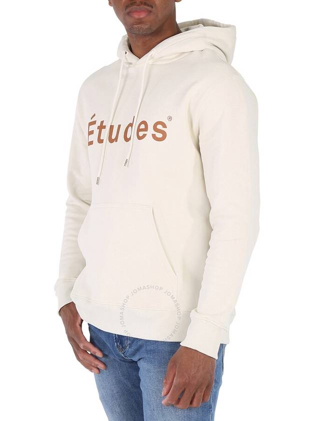 Etudes Men's Chalk Logo-Print Organic-Cotton Hoodie, Size Small - ETUDES - BALAAN 3