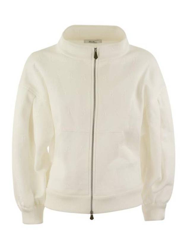 Gastone Embossed Logo Jacket White - MAX MARA - BALAAN 1