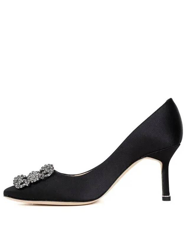 Hangisi 70 Satin Jewel Buckle Pumps Black - MANOLO BLAHNIK - BALAAN 3