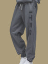 Loose fit jogger pants brushed charcoal gray - IL TEMPO SELECT SHOP - BALAAN 1