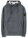 Wappen Patch Cotton Fleece Hoodie Dark Grey - STONE ISLAND - BALAAN 2