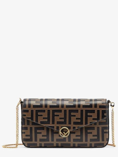 Women’s FF Monogram Shoulder Bag Brown - FENDI - BALAAN 2