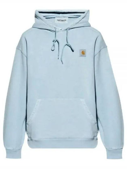 Logo Patch Drawstring Hoodie Dusty Ice - CARHARTT WIP - BALAAN 2