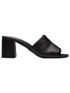 Quilting Nappa Leather Sandals Heel Black - PRADA - BALAAN 1