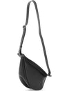 Small Slouchy Banana Bag in Leather Black - THE ROW - BALAAN 4