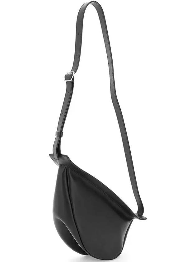 Small Slouchy Banana Bag in Leather Black - THE ROW - BALAAN 4