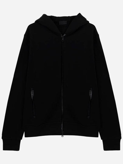 Men's Logo Zip Up Hoodie Black - MONCLER - BALAAN 2