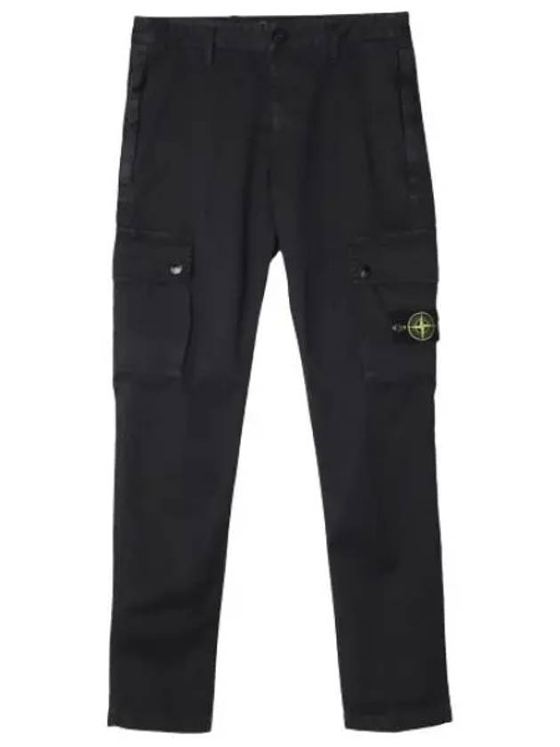 Old Effect Stretch Broken Twill Cotton Cargo Pants Slim Fit Men s - STONE ISLAND - BALAAN 1