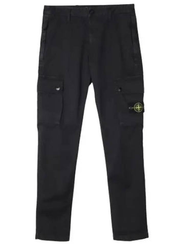 Old Effect Stretch Broken Twill Cotton Cargo Pants Slim Fit Men s - STONE ISLAND - BALAAN 1