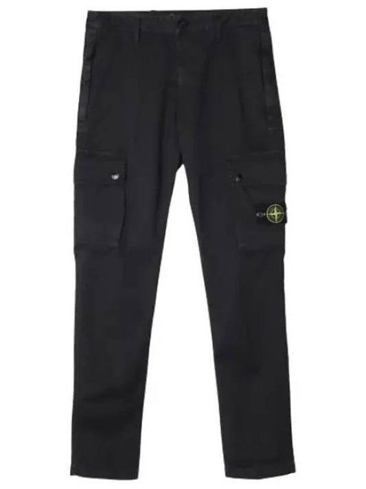 Old Effect Stretch Broken Twill Cotton Cargo Pants Slim Fit Men s - STONE ISLAND - BALAAN 1