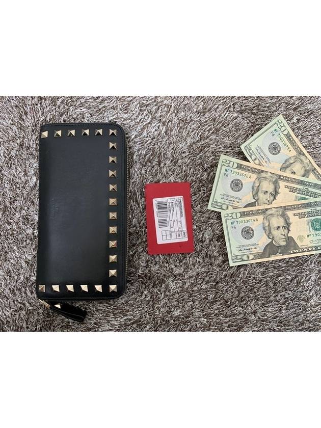 Rockstud zipper long wallet - VALENTINO - BALAAN 2