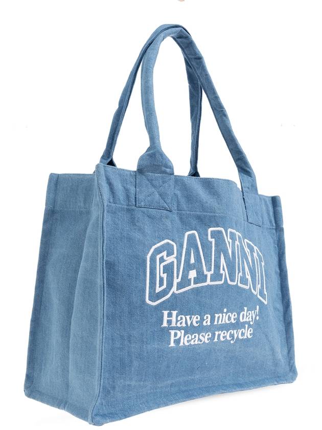 Ganni Shopper Bag, Women's, Blue - GANNI - BALAAN 4