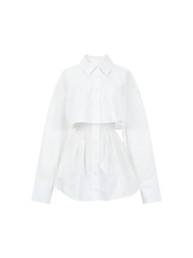 Shirt Layered Smoke Top White 271206 - ALEXANDER WANG - BALAAN 1