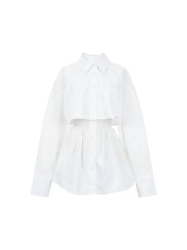 Shirt Layered Smoke Top White 271321 - ALEXANDER WANG - BALAAN 1