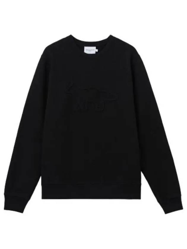 Contour Fox Patch Sweatshirt Black T Shirt - MAISON KITSUNE - BALAAN 1