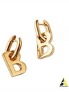 B Earrings Gold - BALENCIAGA - BALAAN 2