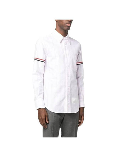 Oxford Armband Stripe Long Sleeve Shirt Light Pink - THOM BROWNE - BALAAN 1