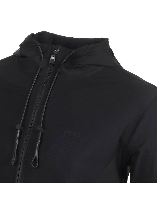 Quick Dry Performance Regular Fit Zip-Up Hoodie Black - HUGO BOSS - BALAAN 4