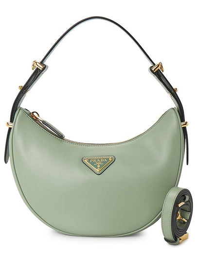 Arque Leather Shoulder Bag Aquamarine - PRADA - BALAAN 2