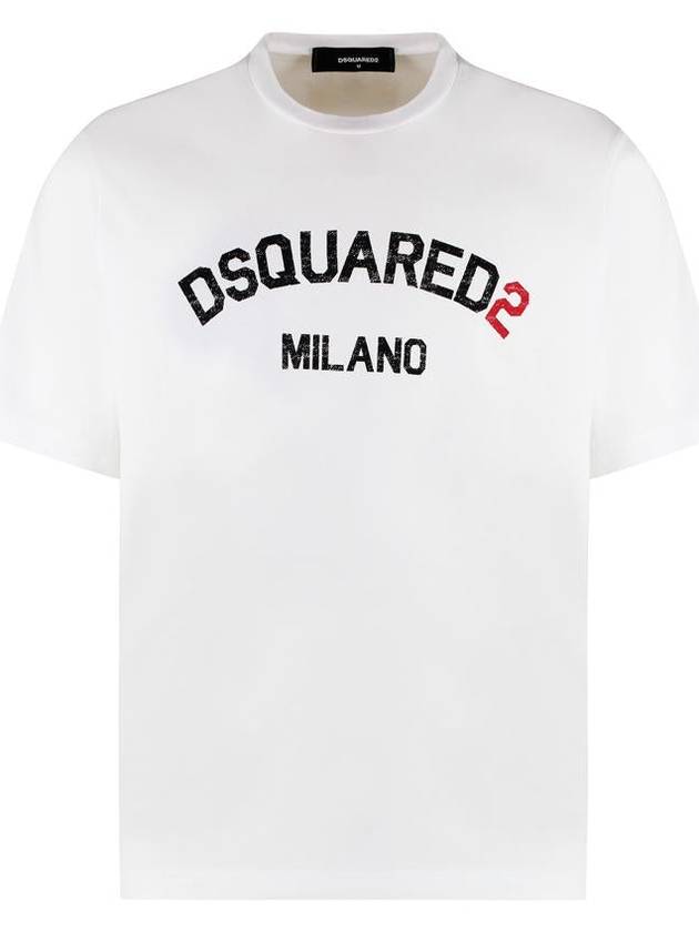 DSQUARED2 Cotton Crew-Neck T-Shirt - DSQUARED2 - BALAAN 1