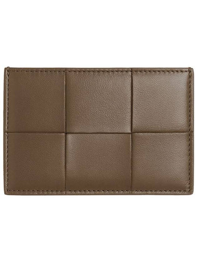 Intrecciato Lambskin Calfskin Card Wallet Taupe Grey - BOTTEGA VENETA - BALAAN 2