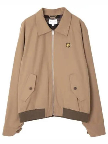 Bold Fox Patch Technical Cotton Gabardine Harrington Jacket - MAISON KITSUNE - BALAAN 1