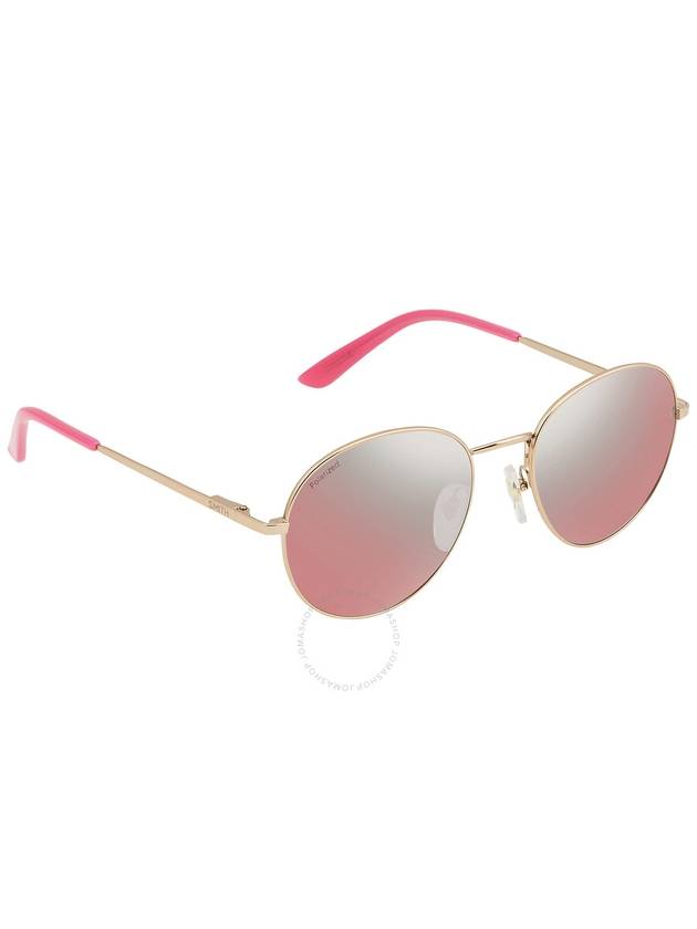 Smith Prep Polarized Rose Gold Round Unisex Sunglasses 203240 000/JQ 53 - SMITH - BALAAN 3