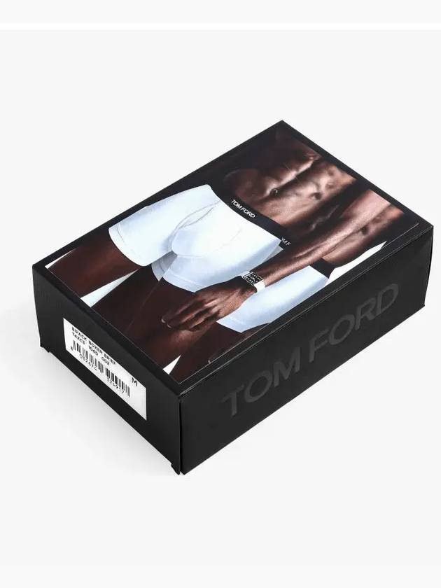 Men's Cotton Boxer Briefs Black 2 Pack - TOM FORD - BALAAN 5