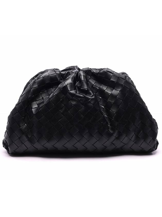 Intrecciato Nappa Leather Dumpling Clutch Bag Black - BOTTEGA VENETA - BALAAN 4