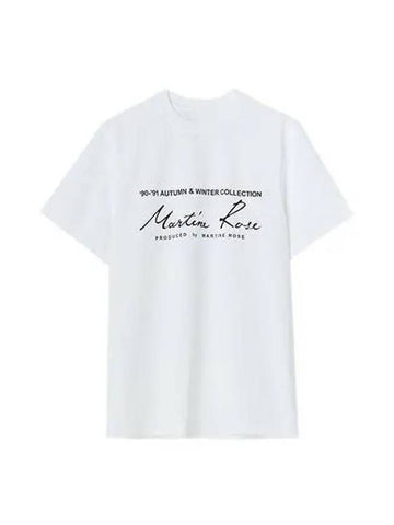 Logo Classic Jersey Short Sleeve White CMRSS30603JC - MARTINE ROSE - BALAAN 1