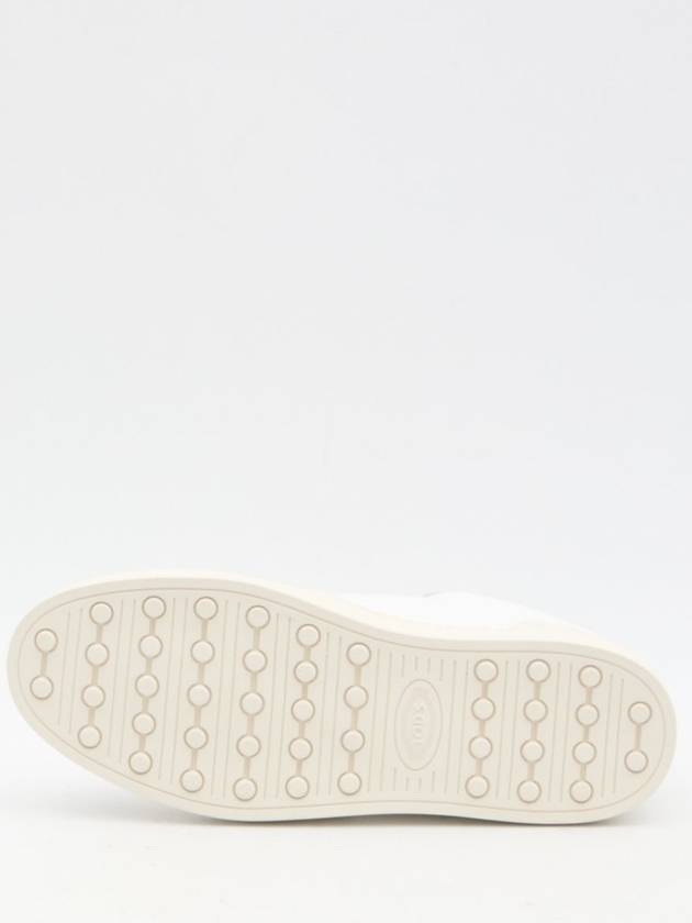 Suede Leather Low Top Sneakers White - TOD'S - BALAAN 5