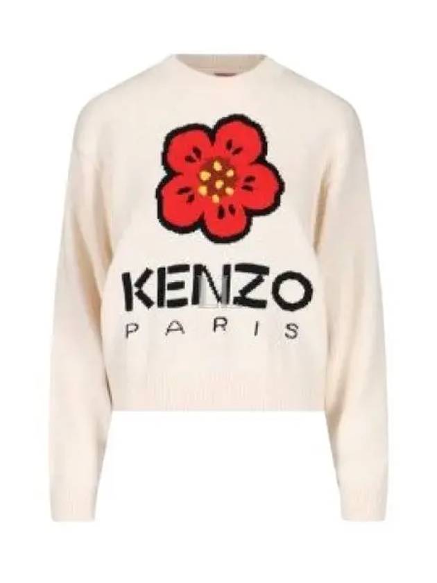 Boke Flower Cotton Sweatshirt Off White - KENZO - BALAAN 2