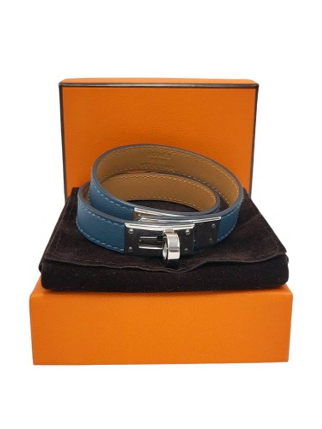 Navy Kelly S SIZE bracelet T engraved - HERMES - BALAAN 6