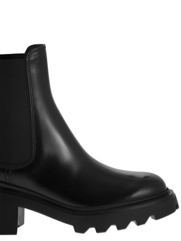 Glossy Leather Chelsea Boots Black - TOD'S - BALAAN 7