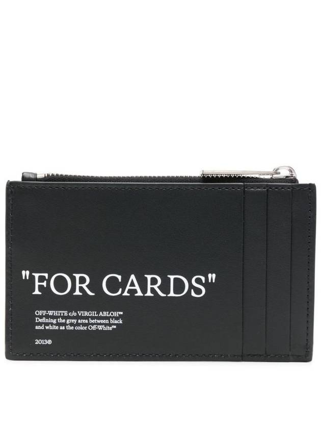 four-card leather card holder OMND068C99LEA001 - OFF WHITE - BALAAN 3