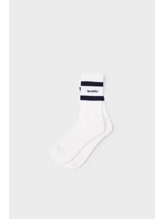 SERIF LOGO SOCKS SO521 WHITE - SPORTY & RICH - BALAAN 1