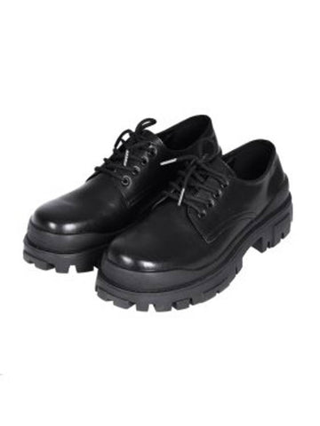 Unisex ugly derby shoes black cowhide black - BUTTON SEOUL - BALAAN 1