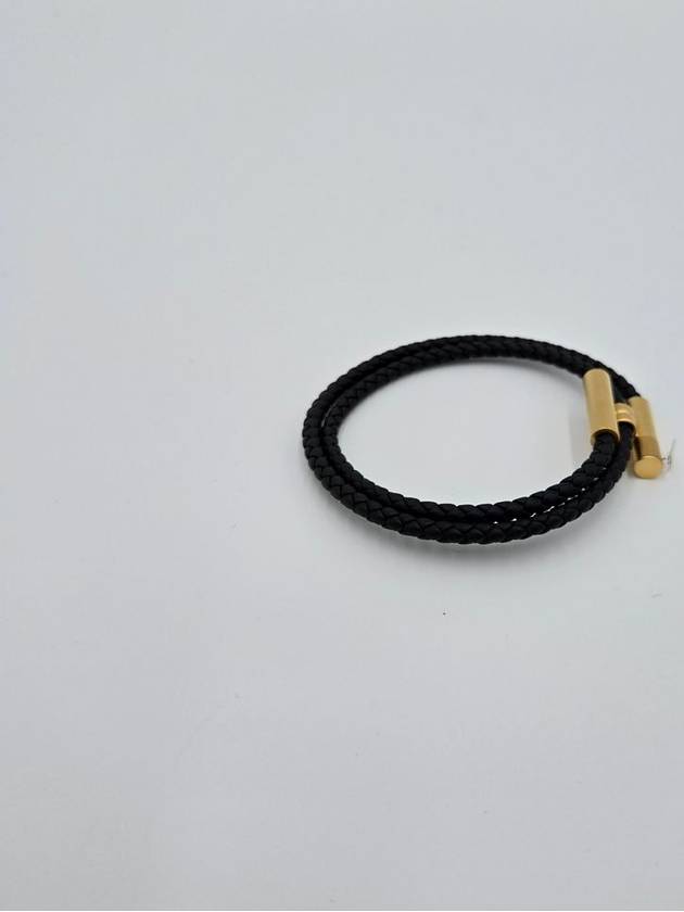 Tunis Tresse Gold Bracelet Noir - HERMES - BALAAN 8