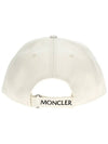 Gabardine Baseball Logo Ball Cap White - MONCLER - BALAAN 4