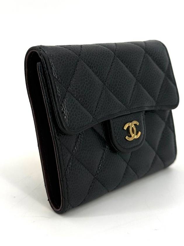 Caviar gold flap bi fold wallet - CHANEL - BALAAN 4