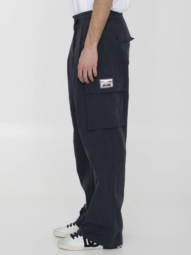 Men's Cargo Straight Pants Blue - DOLCE&GABBANA - BALAAN 4